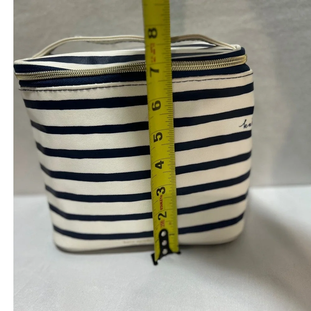 Kate Spade NY Insulated Lunch Box Tote Navy Beige‎ Striped Thermal Bag Teacherl